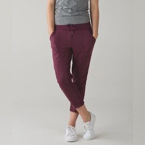 NWOT Lululemon Street to Studio Pant Burgundy size 2 casual loungewear yoga pant